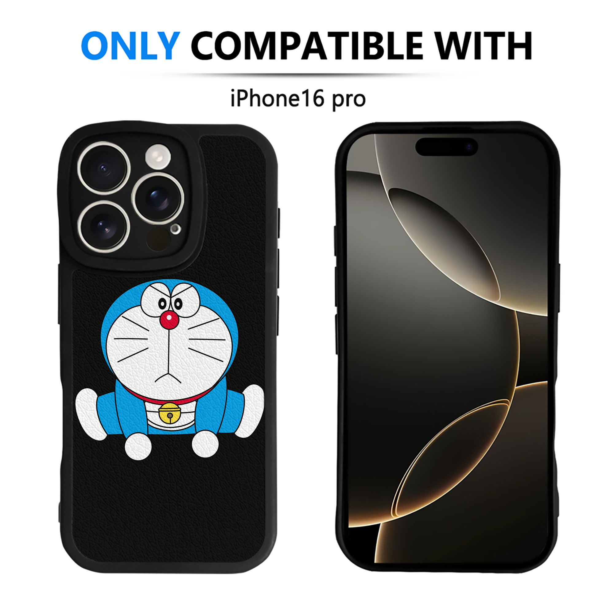 （画像用） ドラえもん Doraemon 【iPhone 16シリーズ対応】シリコンスマホケース（レザー調） 材質：シリコン